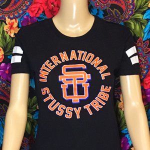 Women's Stussy Shirt International Tribe Top Size Extra Small (XS) Black XS
